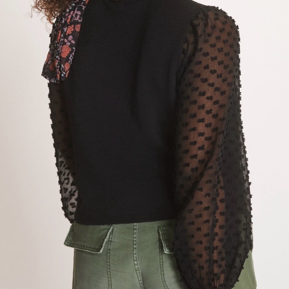 Maeve Textured-sleeve Top - Picture 2 of 6